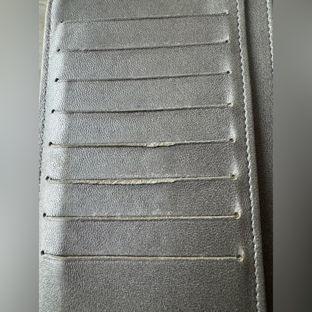 CHANEL Black Camellia-Embossed Long Wallet with Silver CC - Picture 7 of 10